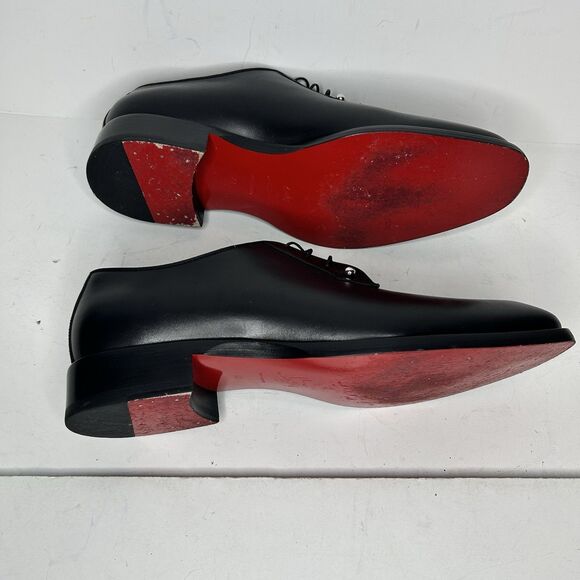 Christian Louboutin Chambeliss Leather Oxford Men\'s Size 44 Black